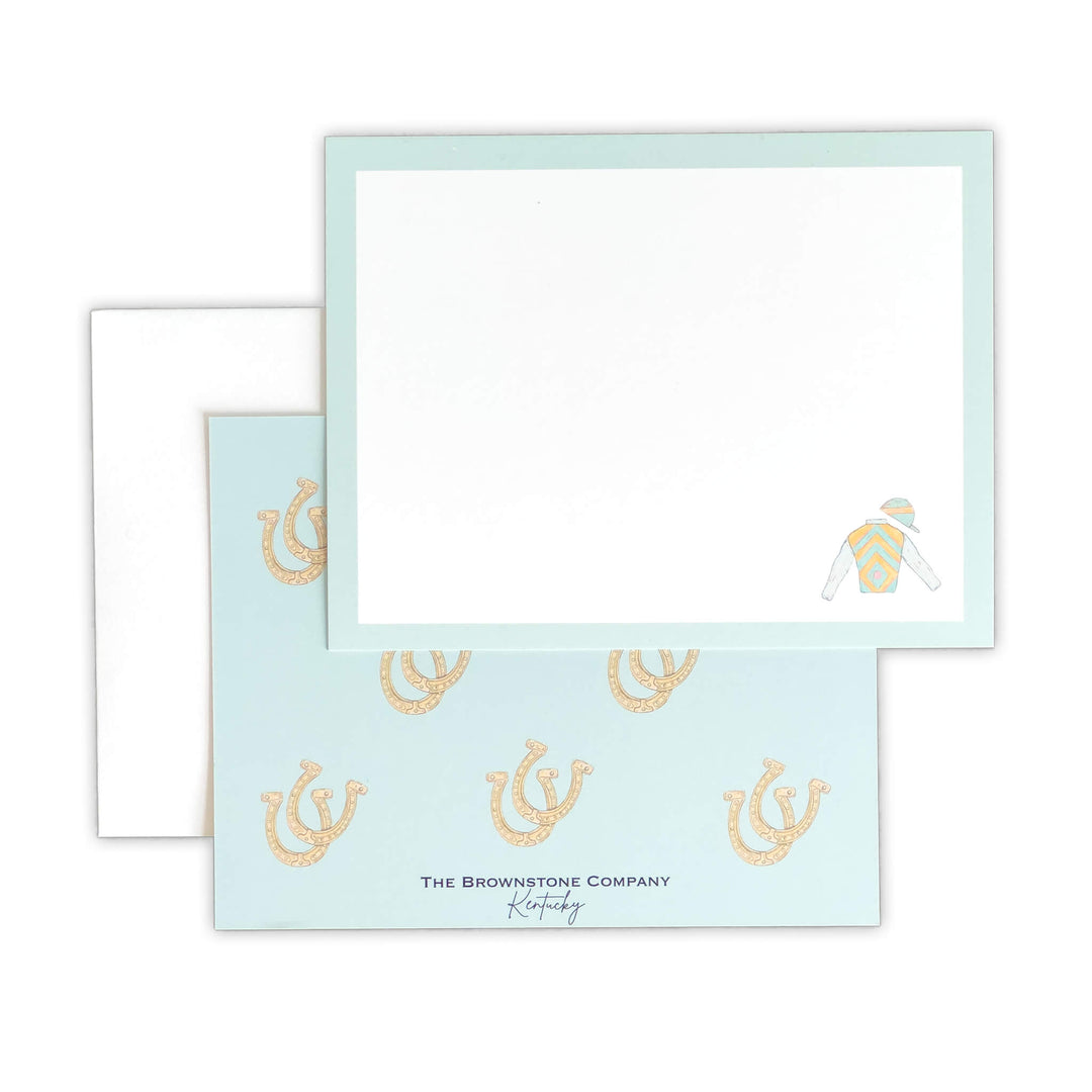 Equestrian Flat Note Cards - Sage